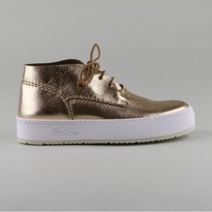 Barleycorn -Shoes-sneakers- Woman size US 8.5 Gold Rosé Metallic made in Italy.